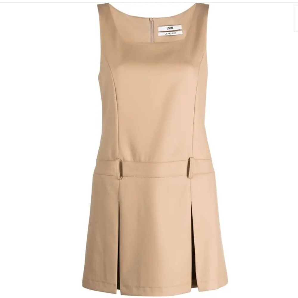 LVIR - WOOL LOW-WAIST PLEATS DRESS